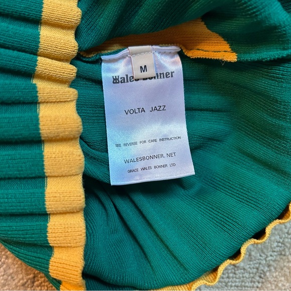 Wales Bonner Star Chevron Rib Halter Top - size M 💚💛 - Picture 6 of 8